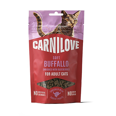 Ласощі для кішок Carnilove Soft Snack Buffallo with Blueberries буйвол і лохина