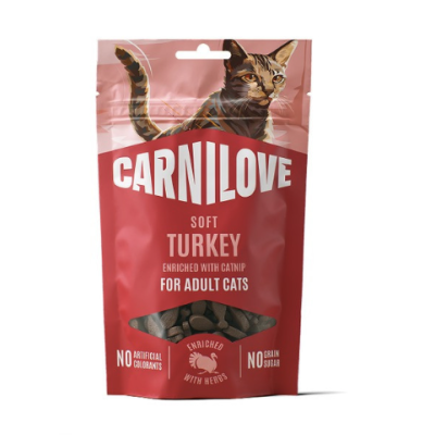Ласощі для кішок Carnilove Soft Snack Turkey with Catnip індичка і котяча м'ята