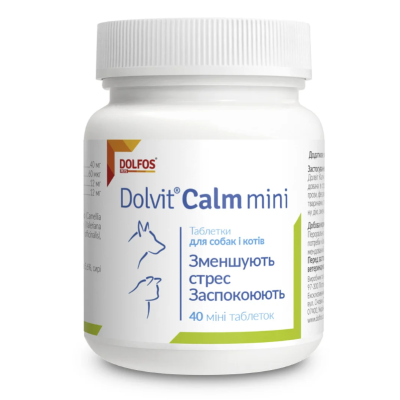 Кормова добавка для собак та котів Dolfos Dolvit Calm mini (1т/3кг)