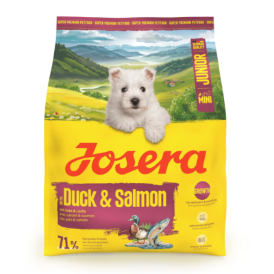 Сухой корм для щенков и взрослых собак мелких пород Josera Mini Junior Duck & Salmon