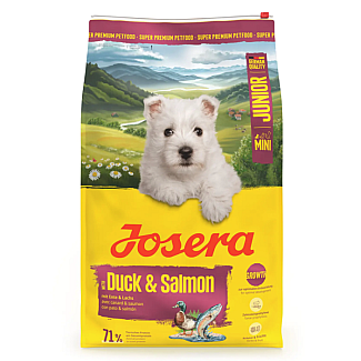 Сухой корм для щенков и взрослых собак мелких пород Josera Mini Junior Duck & Salmon, 10 кг