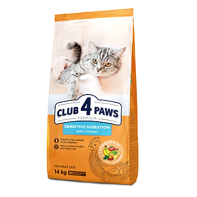 Cухий корм CLUB 4 PAWS PREMIUM Клуб 4 лапи при чутливому травленні для дорослих кішок