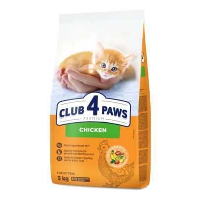 Cухий корм CLUB 4 PAWS PREMIUM Клуб 4 лапи для кошенят КУРКА
