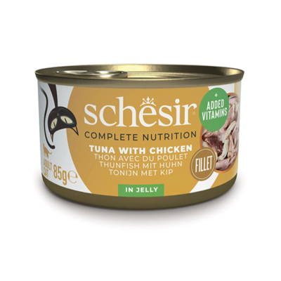 Schesir ТУНЕЦЬ З КУРИЦЮ (Tuna Chicken) вологий корм консерви для кішок, банку