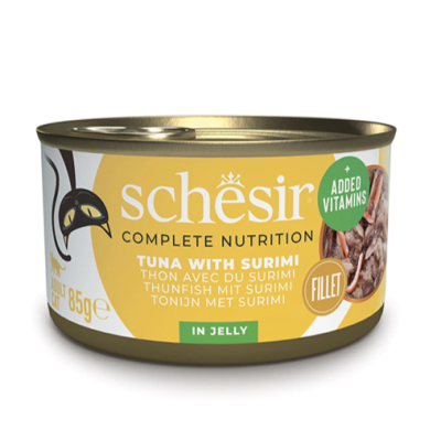 Schesir ТУНЕЦЬ З СУРІМИ (Cat Tuna Surimi) вологий корм консерви для кішок, банку