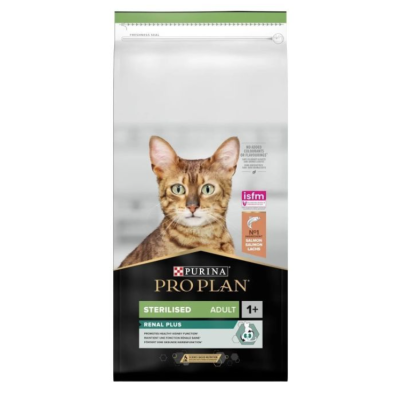 Сухий корм для дорослих стерилізованих котів Purina Pro Plan Sterilised Adult 1+ Renal Plus з лососем