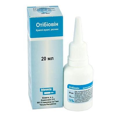 Otibiovin (Отібіовін) Краплі вушні для собак і кішок
