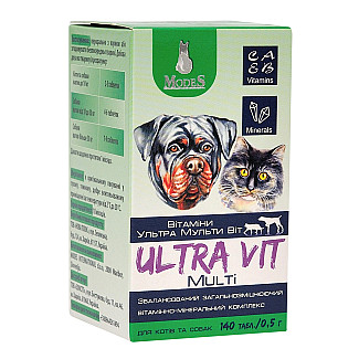 Вітамінно-мінеральний комплекс ModeS Ultra Multi Vit для котів та собак, 140 таб по 0.5 г