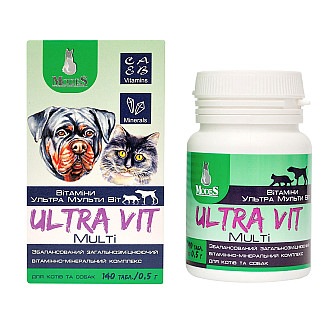 Вітамінно-мінеральний комплекс ModeS Ultra Multi Vit для котів та собак, 140 таб по 0.5 г