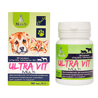 Вітамінно-мінеральний комплекс ModeS Ultra Multi Vit для цуценят та кошенят, 140 таб по 0.5 г