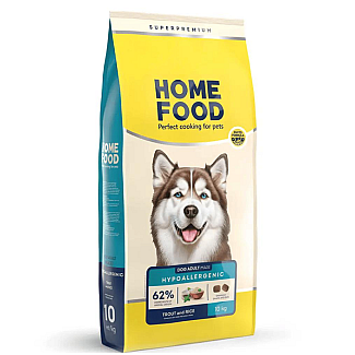 Сухий корм для собак великих порід Home Food (Хоум Фуд) DOG ADULT MAXI Гіпоалергенний «Форель з рисом», 10 кг