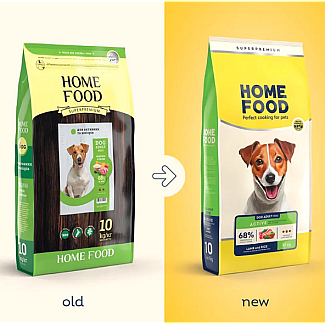 Сухий корм для активни собак і юніорів дрібних порід Home Food (Хоум Фуд) DOG ADULT MINI «Ягнятина з рисом», 10 кг