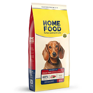 Сухий корм для собак малих порід Home Food (Хоум Фуд) DOG ADULT MINI Беззерновий гіпоалергенний з качкою та індичкою, 10 кг