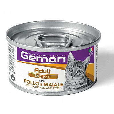Консерви Gemon Cat Wet Sterilised м'ясний мус для стерилізованих котів, тунець та свинина