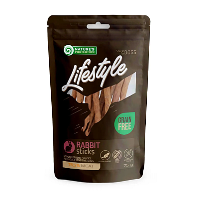 Ласощі для собак Nature's Protection Lifestyle snacks for dogs, rabbit sticks стіки з кролика