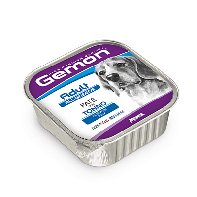 Вологий корм для дорослих собак усіх порід (паштет) Gemon (Джемон) Dog Adult Tuna з тунцем