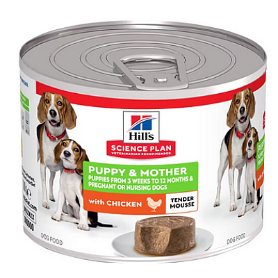 Вологий корм для собак Hill's Science Plan Puppy And Mother Tender Mousse з куркою для цуценят та вагітних