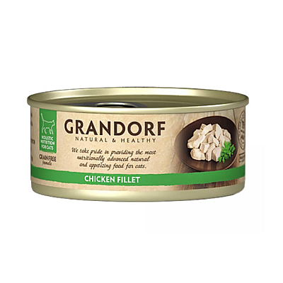 Вологий корм для котів Grandorf CHICKEN FILLET куряча грудка