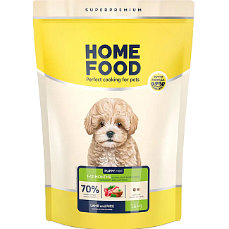 Сухий корм Home Food (Хоум Фуд) для цуценят малих порід ягня та рис, 1.6 кг