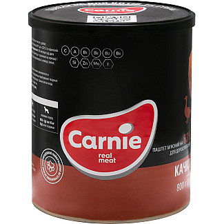 Вологий корм для собак усіх порід  Carnie паштет м'ясний 800 г, з качкою