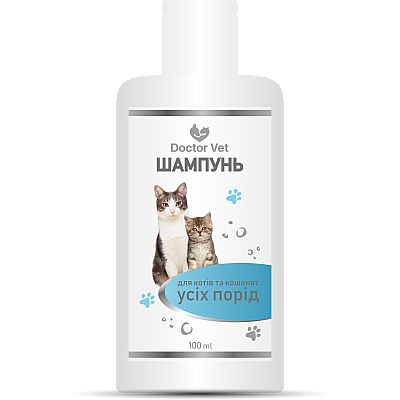 Шампунь для котів та кошенят усіх порід Doctor Vet