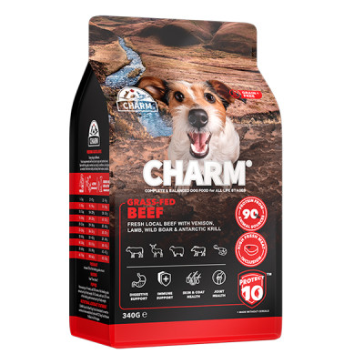Сухий беззерновий холістик корм для собак Charm Grass-Fed Beef ЧАРМ БИЧКИ ВІДГОДОВАНІ НА ТРАВІ