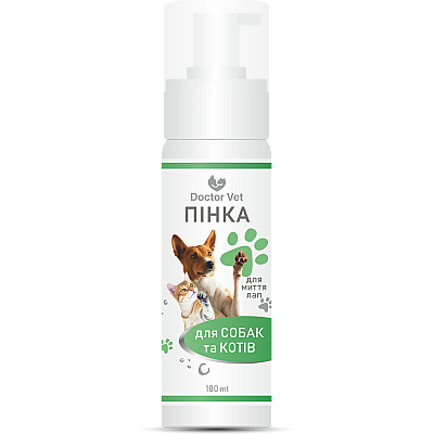 Пінка для миття лап для собак та котів Doctor Vet