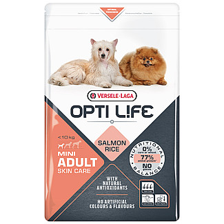 Сухий суперпреміум корм для собак міні та малих порід Opti Life Adult Skin Care Mini лосось, 2.5кг