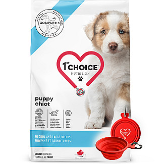 Сухий корм для цуценят середніх і великих порід 1st Choice Puppy Medium & Large Breeds з куркою, 12 кг