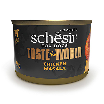Натуральні консерви для собак Schesir Taste the World Chicken Masala Шезір масала з куркою в бульйоні
