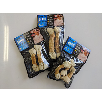 AnimAll Dental кістка баварська вузлова №1 з м'ясом курки, 8-10 см, 5 шт