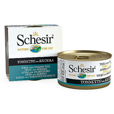 Schesir Tuna with Yellow Tail ШЕЗИР ТУНЕЦ С ЖЕЛТОХВОСТОМ в желе натуральные консервы для кошек, влажный корм