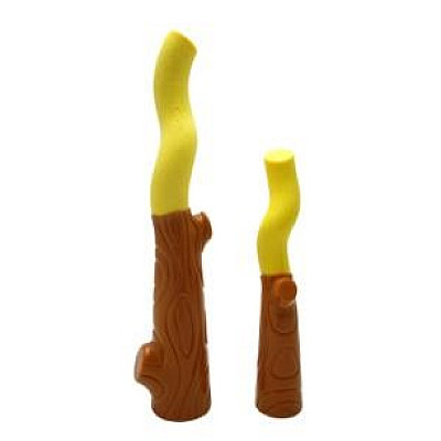 AGrizZzly 0488 Іграшка Гілка двокольорова S, жовта/коричнева, (22,8х5,5х4