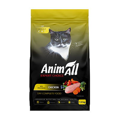 Сухий корм AnimAll для котів, зі свіжою куркою