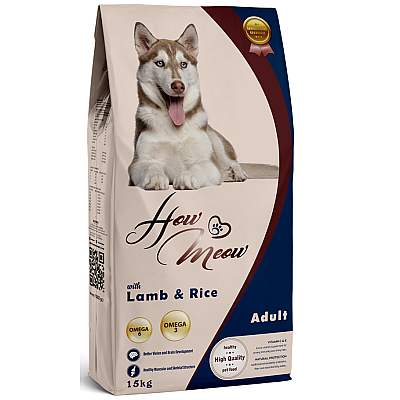 Повнораціонний корм для дорослих собак How Meow Dog Adult з ягням та рисом