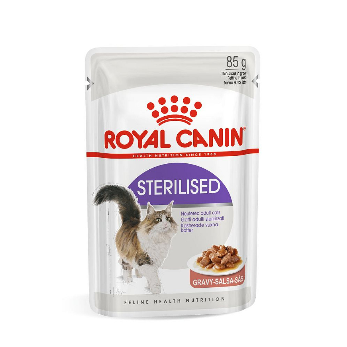 Royal Canin STERILISED консервы для стерилизованых кошек и кастрированных котов в соусе старше 1 года, 85 гр