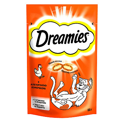 Лакомство для кошек Dreamies с курицей