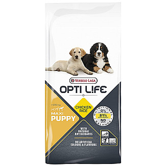 Сухий суперпреміум корм для цуценят великих порід Opti Life Puppy Maxi курка, 12.5кг