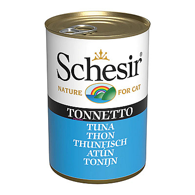 Schesir Tuna ШЕЗІР ТУНЕЦЬ в желе натуральні консерви для котів, вологий корм банка