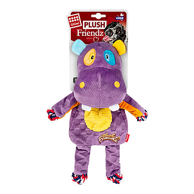 Іграшка для собак Бегемот з мотузками та пищалкою GiGwi Plush