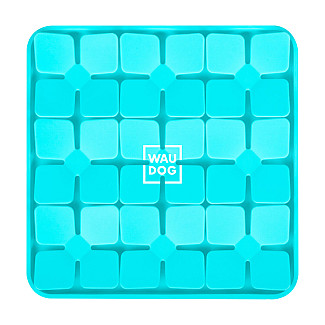 Килимок для пошуку корму Waudog Silicone, 205х205х17 мм, блакитний