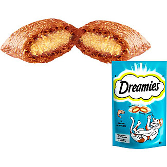 Лакомство для кошек Dreamies с лососем, 60 г