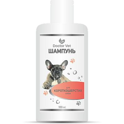 Шампунь для короткошерстих собак Doctor Vet