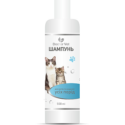 Шампунь для котів та кошенят усіх порід Doctor Vet