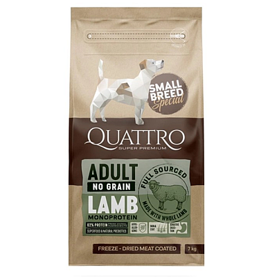 Сухий корм для дорослих собак малих порід Quattro (Кваттро) Small Breed з ягням
