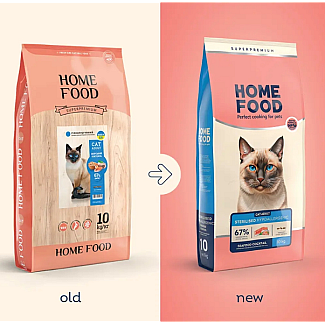 Сухий корм для кішок Home Food (Хоум Фуд) CAT ADULT Гіпоалергенний «Морський коктейль» підходить для кастрованих/стерилізованих, 10 кг