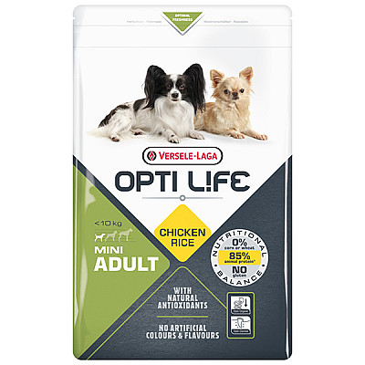Сухий суперпреміум корм для собак міні та малих порід Opti Life Adult Mini курка
