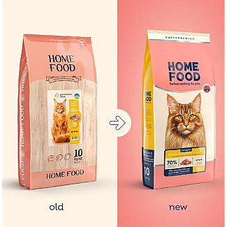 Сухий корм для кішок Home Food (Хоум Фуд) CAT ADULT «Телятина з лососем та в’яленими томатами» для стерилізованих котів великих порід, 10 кг