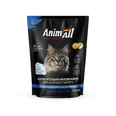 Animall Блакитний аквамарин - силікагелевий наповнювач для котячого туалету