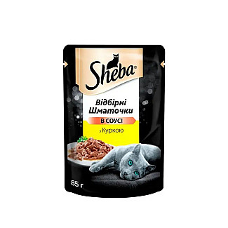 Влажный корм для кошек Sheba с курицей в соусе, 85 г